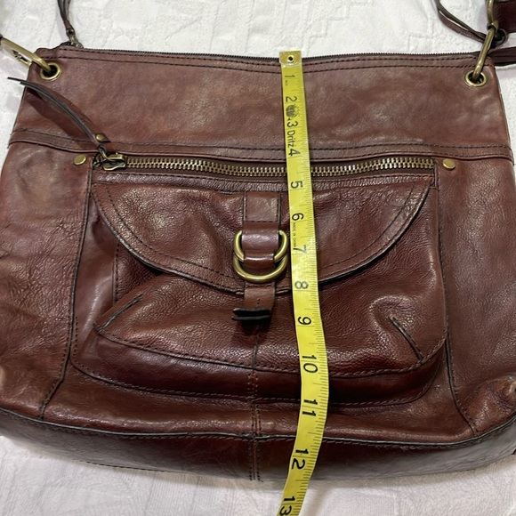 Vintage Fossil Sasha Brown Genuine Distressed Leather Bag Purse Crossbody ZB2987 - Picture 14 of 16